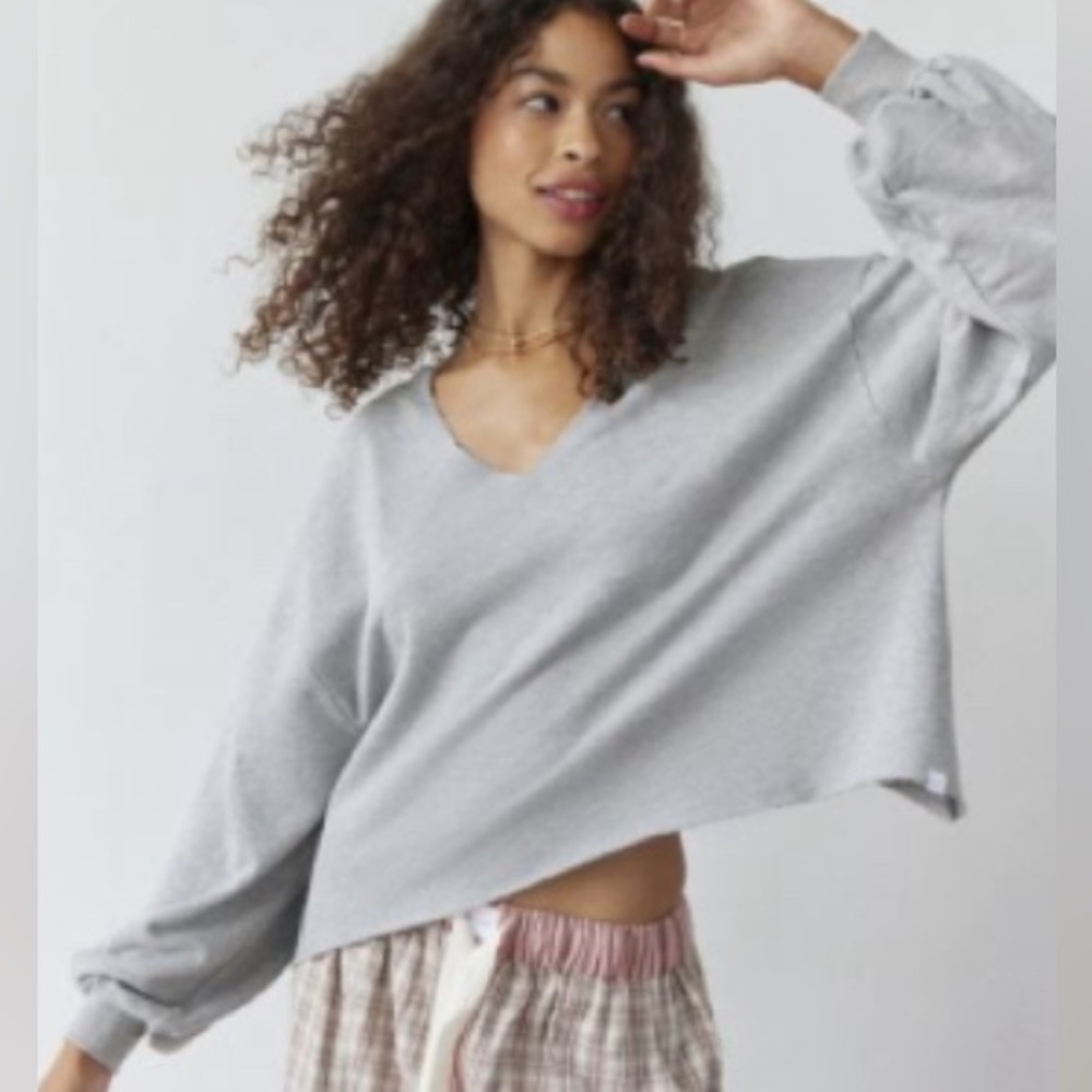 Out From Under Notch Neck Sweatshirt